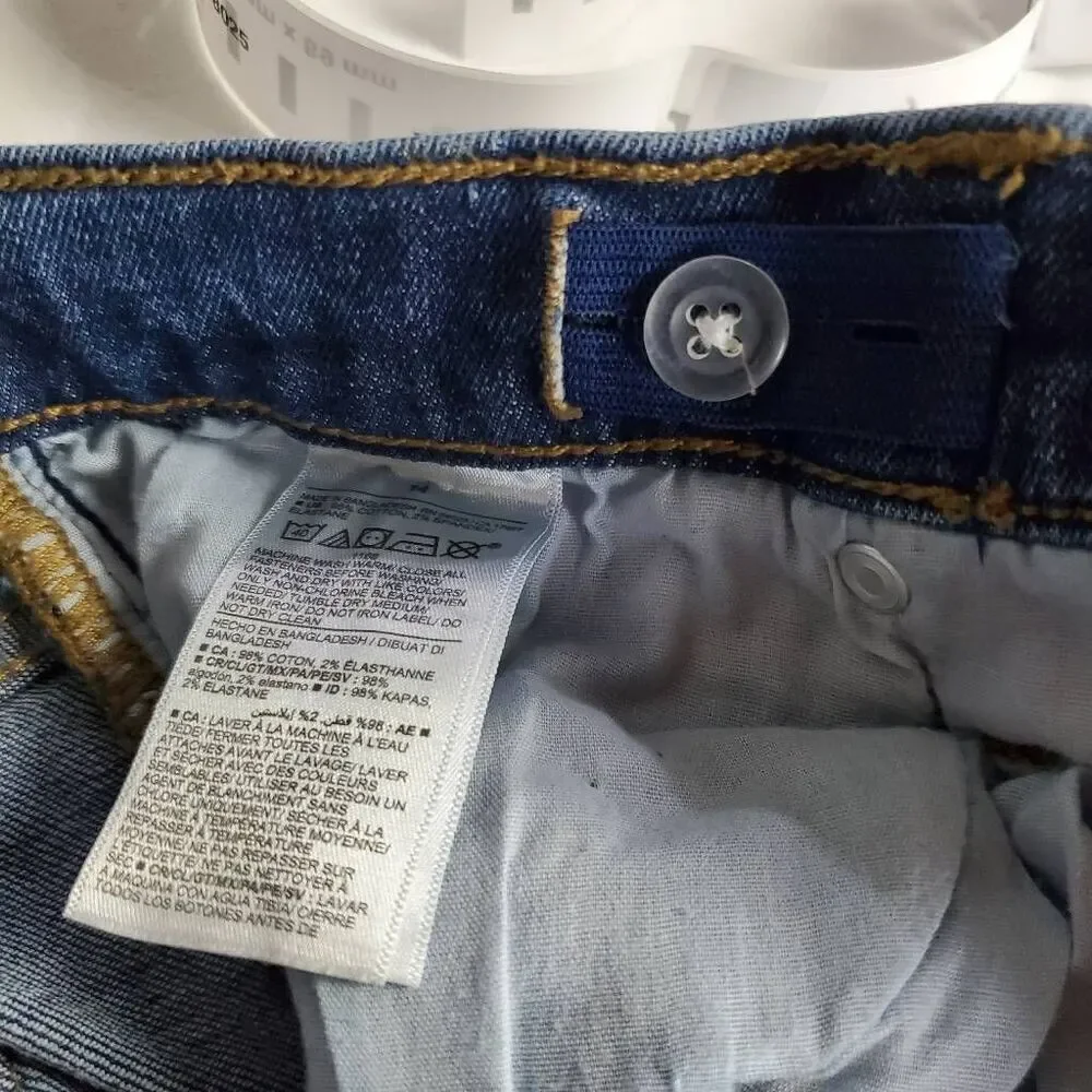Old Navy Boys 14 Straight Jeans Built-In Flex Adjustable Waist Blue Denim